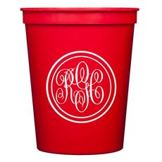 Double Circle Monogram Stadium Cups