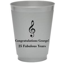 Treble Clef Colored Shatterproof Cups