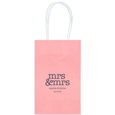 Stacked Happy Mrs & Mrs Medium Twisted Handled Bags