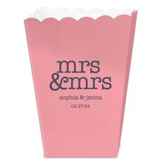 Stacked Happy Mrs & Mrs Mini Popcorn Boxes