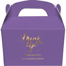 Drink Up Gable Favor Boxes