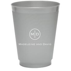 Circle Initials Colored Shatterproof Cups