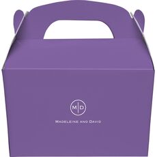 Circle Initials Gable Favor Boxes