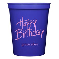 Fun Happy Birthday Stadium Cups
