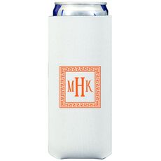 Greek Key Border with Monogram Collapsible Slim Huggers