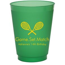 Tennis Colored Shatterproof Cups