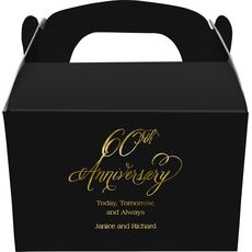 Elegant 60th Anniversary Gable Favor Boxes