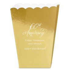 Elegant 60th Anniversary Mini Popcorn Boxes