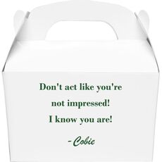 You Pick Your Text Gable Favor Boxes