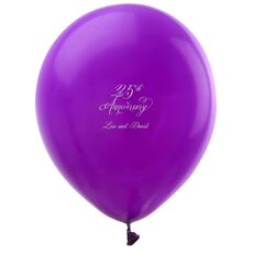 Elegant 25th Anniversary Latex Balloons