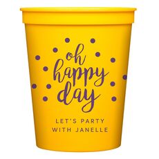 Confetti Dots Oh Happy Day Stadium Cups