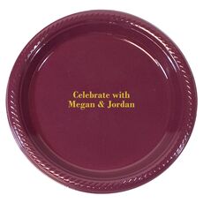 Basic Text of Your Choice Plastic Plates