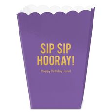 Bold Sip Sip Hooray Mini Popcorn Boxes