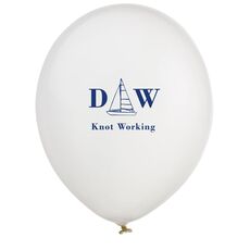 Sailboat Initials Latex Balloons