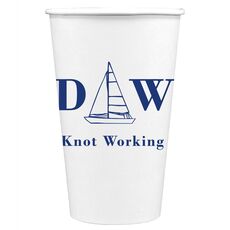 Sailboat Initials Paper Coffee Cups