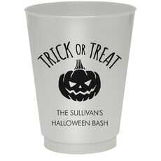 Trick or Treat Pumpkin Colored Shatterproof Cups