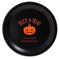 Trick or Treat Pumpkin Paper Plates