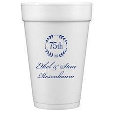 75th Wreath Styrofoam Cups