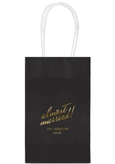Expressive Script Almost Married Medium Twisted Handled Bags