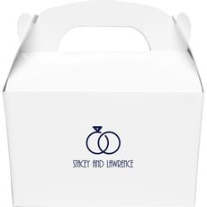 Modern Wedding Rings Gable Favor Boxes