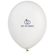 Modern Wedding Rings Latex Balloons