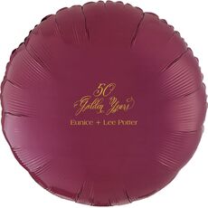 Elegant 50 Golden Years Mylar Balloons