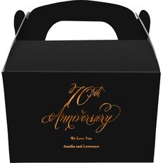 Elegant 70th Anniversary Gable Favor Boxes