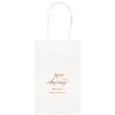 Elegant 70th Anniversary Medium Twisted Handled Bags