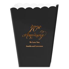 Elegant 70th Anniversary Mini Popcorn Boxes
