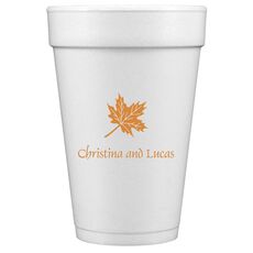 Little Autumn Leaf Styrofoam Cups