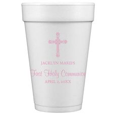 Religious Cross Styrofoam Cups