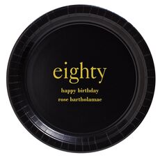 Big Number Eighty Paper Plates