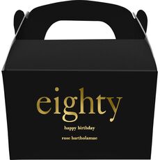 Big Number Eighty Gable Favor Boxes
