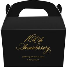 Elegant 100th Anniversary Gable Favor Boxes