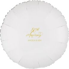 Elegant 50th Anniversary Mylar Balloons