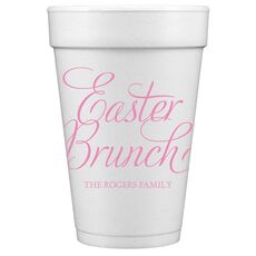 Easter Brunch Styrofoam Cups