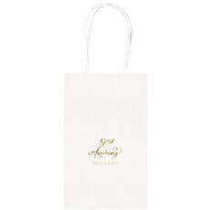 Elegant 50th Anniversary Medium Twisted Handled Bags