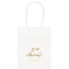 Elegant 50th Anniversary Mini Twisted Handled Bags