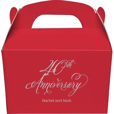 Elegant 40th Anniversary Gable Favor Boxes