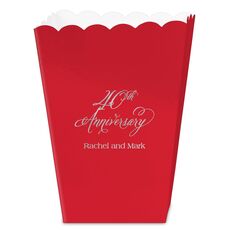 Elegant 40th Anniversary Mini Popcorn Boxes