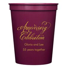 Elegant Anniversary Celebration Stadium Cups