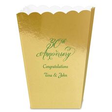 Elegant 30th Anniversary Mini Popcorn Boxes