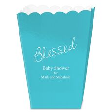 Expressive Script Blessed Mini Popcorn Boxes