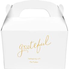 Expressive Script Grateful Gable Favor Boxes