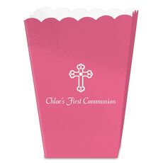 Ornate Cross Mini Popcorn Boxes