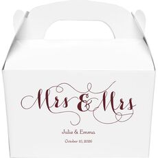 Scroll Mrs & Mrs Gable Favor Boxes