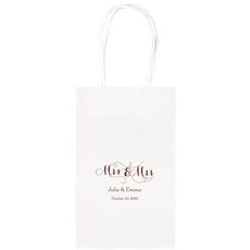 Scroll Mrs & Mrs Medium Twisted Handled Bags