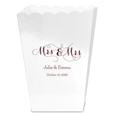 Scroll Mrs & Mrs Mini Popcorn Boxes