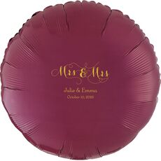 Scroll Mrs & Mrs Mylar Balloons