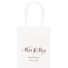 Scroll Mrs & Mrs Mini Twisted Handled Bags